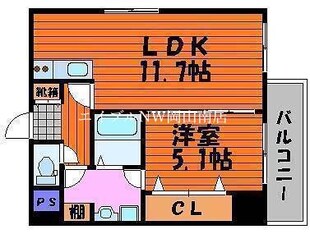 大元駅 徒歩19分 7階の物件間取画像